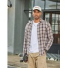 image:imageCOOFANDY Mens Flannel Shirts Long Sleeve Plaid Button Down Shirts Casual Cotton ShirtsKhaki Plaid