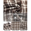image:imageCOOFANDY Mens Flannel Shirts Long Sleeve Plaid Button Down Shirts Casual Cotton ShirtsKhaki Plaid