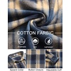 image:imageCOOFANDY Mens Flannel Shirts Long Sleeve Plaid Button Down Shirts Casual Cotton ShirtsKhakiBlue
