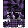 image:imageCOOFANDY Mens Flannel Shirts Long Sleeve Plaid Button Down Shirts Casual Cotton ShirtsPurple