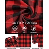 image:imageCOOFANDY Mens Flannel Shirts Long Sleeve Plaid Button Down Shirts Casual Cotton ShirtsRed Checkered