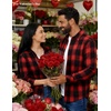 image:imageCOOFANDY Mens Flannel Shirts Long Sleeve Plaid Button Down Shirts Casual Cotton ShirtsRedBlack