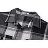 image:imageCOOFANDY Mens Flannel Shirts Long Sleeve Plaid Shirt Jacket Button Down Shirt with PocketsBlack