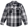 image:imageCOOFANDY Mens Flannel Shirts Long Sleeve Plaid Shirt Jacket Button Down Shirt with PocketsBlack