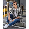 image:imageCOOFANDY Mens Flannel Shirts Long Sleeve Plaid Shirt Jacket Button Down Shirt with PocketsBlack White