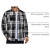 image:imageCOOFANDY Mens Flannel Shirts Long Sleeve Plaid Shirt Jacket Button Down Shirt with PocketsBlack White