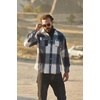 image:imageCOOFANDY Mens Flannel Shirts Long Sleeve Plaid Shirt Jacket Button Down Shirt with PocketsBlue