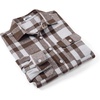 image:imageCOOFANDY Mens Flannel Shirts Long Sleeve Plaid Shirt Jacket Button Down Shirt with PocketsBrown  White