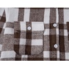image:imageCOOFANDY Mens Flannel Shirts Long Sleeve Plaid Shirt Jacket Button Down Shirt with PocketsBrown  White