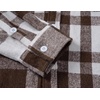 image:imageCOOFANDY Mens Flannel Shirts Long Sleeve Plaid Shirt Jacket Button Down Shirt with PocketsBrown  White