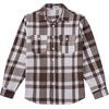 image:imageCOOFANDY Mens Flannel Shirts Long Sleeve Plaid Shirt Jacket Button Down Shirt with PocketsBrown  White