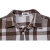 image:imageCOOFANDY Mens Flannel Shirts Long Sleeve Plaid Shirt Jacket Button Down Shirt with PocketsBrown  White