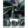 image:imageCOOFANDY Mens Flannel Shirts Long Sleeve Plaid Shirt Jacket Button Down Shirt with PocketsGreen