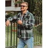 image:imageCOOFANDY Mens Flannel Shirts Long Sleeve Plaid Shirt Jacket Button Down Shirt with PocketsGreen