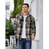 image:imageCOOFANDY Mens Flannel Shirts Long Sleeve Plaid Shirt Jacket Button Down Shirt with PocketsKhaki