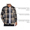 image:imageCOOFANDY Mens Flannel Shirts Long Sleeve Plaid Shirt Jacket Button Down Shirt with PocketsKhaki