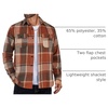 image:imageCOOFANDY Mens Flannel Shirts Long Sleeve Plaid Shirt Jacket Button Down Shirt with PocketsOrange