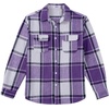 image:imageCOOFANDY Mens Flannel Shirts Long Sleeve Plaid Shirt Jacket Button Down Shirt with PocketsPurple