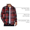 image:imageCOOFANDY Mens Flannel Shirts Long Sleeve Plaid Shirt Jacket Button Down Shirt with PocketsRed