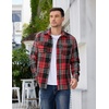 image:imageCOOFANDY Mens Flannel Shirts Long Sleeve Plaid Shirt Jacket Button Down Shirt with PocketsRed