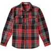 image:imageCOOFANDY Mens Flannel Shirts Long Sleeve Plaid Shirt Jacket Button Down Shirt with PocketsRed