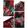 image:imageCOOFANDY Mens Hawaiian Matching Set Summer Beach 2 Piece Outfits Flower Button Down Shirts and Shorts Vacation OutfitsRed Leaves