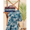 image:imageCOOFANDY Mens Hawaiian Shirt Short Sleeve Button Down Beach Vacation Shirt Retro Summer Tropical Shirts1navy Blue Vintage Abstract