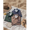 image:imageCOOFANDY Mens Hawaiian Shirt Short Sleeve Button Down Beach Vacation Shirt Retro Summer Tropical Shirts3navy Blue Retro Cuban Pattern