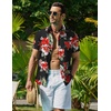 image:imageCOOFANDY Mens Hawaiian Shirt Short Sleeve Button Down Shirt Tropical Summer Beach ShirtAnimalparrot