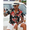 image:imageCOOFANDY Mens Hawaiian Shirt Short Sleeve Button Down Shirt Tropical Summer Beach ShirtAnimalparrot