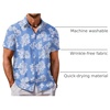 image:imageCOOFANDY Mens Hawaiian Shirt Short Sleeve Button Down Shirt Tropical Summer Beach ShirtFlowerlight Blue