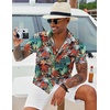 image:imageCOOFANDY Mens Hawaiian Shirt Short Sleeve Button Down Shirt Tropical Summer Beach ShirtMonsteraorange
