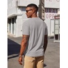 image:imageCOOFANDY Mens Henley Shirts Short Sleeve Texture Casual Button Henley Summer Classic Basic Tee ShirtsLight Grey