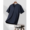 image:imageCOOFANDY Mens Henley Shirts Short Sleeve Texture Casual Button Henley Summer Classic Basic Tee ShirtsNavy Blue