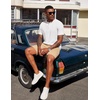 image:imageCOOFANDY Mens Henley Shirts Short Sleeve Texture Casual Button Henley Summer Classic Basic Tee ShirtsWhite