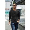 image:imageCOOFANDY Mens Henley TShirt Long Sleeve Casual Lightweight Pullover Shirts Soft Stretch Basic Tees Fall TopsBlack