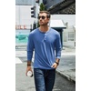 image:imageCOOFANDY Mens Henley TShirt Long Sleeve Casual Lightweight Pullover Shirts Soft Stretch Basic Tees Fall TopsBlue