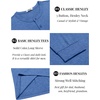 image:imageCOOFANDY Mens Henley TShirt Long Sleeve Casual Lightweight Pullover Shirts Soft Stretch Basic Tees Fall TopsBlue