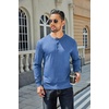 image:imageCOOFANDY Mens Henley TShirt Long Sleeve Casual Lightweight Pullover Shirts Soft Stretch Basic Tees Fall TopsBlue