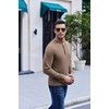 image:imageCOOFANDY Mens Henley TShirt Long Sleeve Casual Lightweight Pullover Shirts Soft Stretch Basic Tees Fall TopsBrown