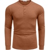 image:imageCOOFANDY Mens Henley TShirt Long Sleeve Casual Lightweight Pullover Shirts Soft Stretch Basic Tees Fall TopsCaramel
