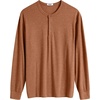 image:imageCOOFANDY Mens Henley TShirt Long Sleeve Casual Lightweight Pullover Shirts Soft Stretch Basic Tees Fall TopsCaramel