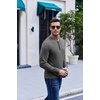 image:imageCOOFANDY Mens Henley TShirt Long Sleeve Casual Lightweight Pullover Shirts Soft Stretch Basic Tees Fall TopsDark Grey