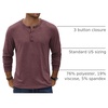 image:imageCOOFANDY Mens Henley TShirt Long Sleeve Casual Lightweight Pullover Shirts Soft Stretch Basic Tees Fall TopsDark Red