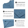 image:imageCOOFANDY Mens Henley TShirt Long Sleeve Casual Lightweight Pullover Shirts Soft Stretch Basic Tees Fall TopsDemin Blue