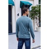 image:imageCOOFANDY Mens Henley TShirt Long Sleeve Casual Lightweight Pullover Shirts Soft Stretch Basic Tees Fall TopsDemin Blue