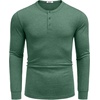image:imageCOOFANDY Mens Henley TShirt Long Sleeve Casual Lightweight Pullover Shirts Soft Stretch Basic Tees Fall TopsGreen