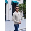 image:imageCOOFANDY Mens Henley TShirt Long Sleeve Casual Lightweight Pullover Shirts Soft Stretch Basic Tees Fall TopsLight Grey