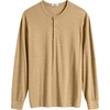 image:imageCOOFANDY Mens Henley TShirt Long Sleeve Casual Lightweight Pullover Shirts Soft Stretch Basic Tees Fall TopsLight Khaki