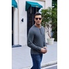 image:imageCOOFANDY Mens Henley TShirt Long Sleeve Casual Lightweight Pullover Shirts Soft Stretch Basic Tees Fall TopsNavy Blue